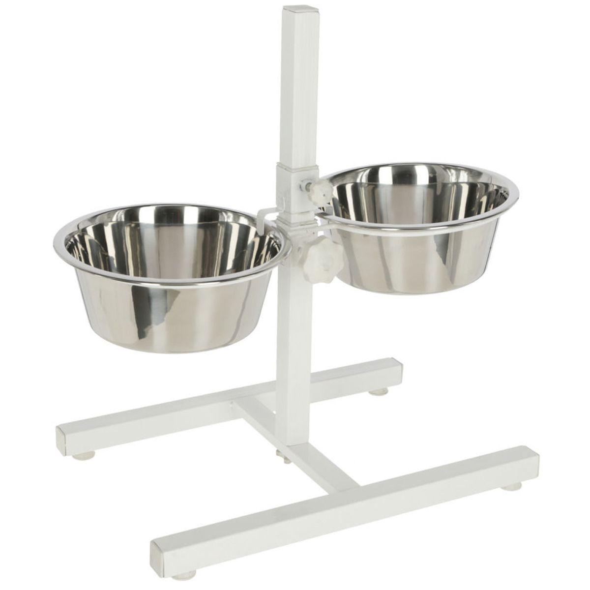 Kerbl Dog Feeding Bar Stainless Steel Height Adjustable, White, 2800 ml
