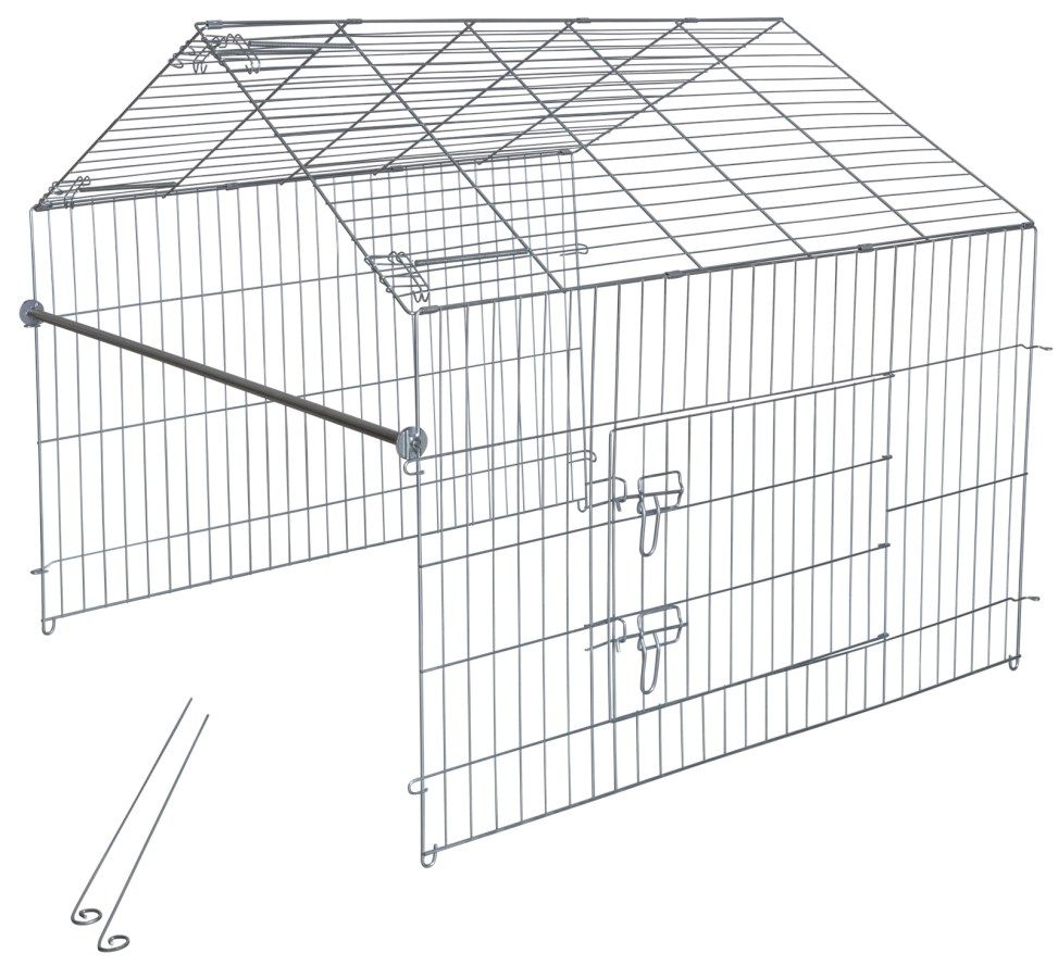 dog crate, wire cage, folding, locking door, metal panels