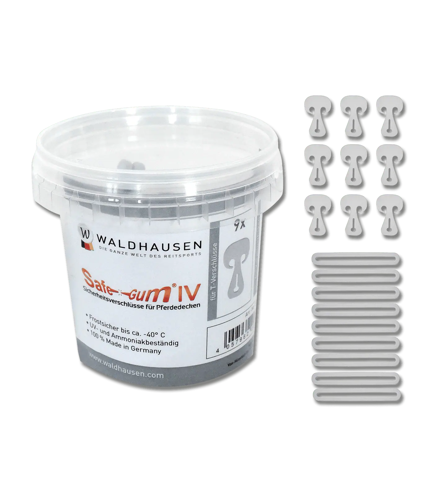 Waldhausen Safe-Gum Rubber Safety Bands, Set of 18, Mixed, what's included