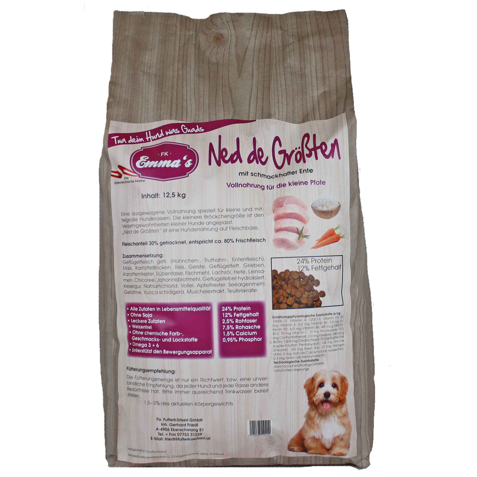 Emmas Aliments pour chiens Ned de Largest dry food 12,5 kg