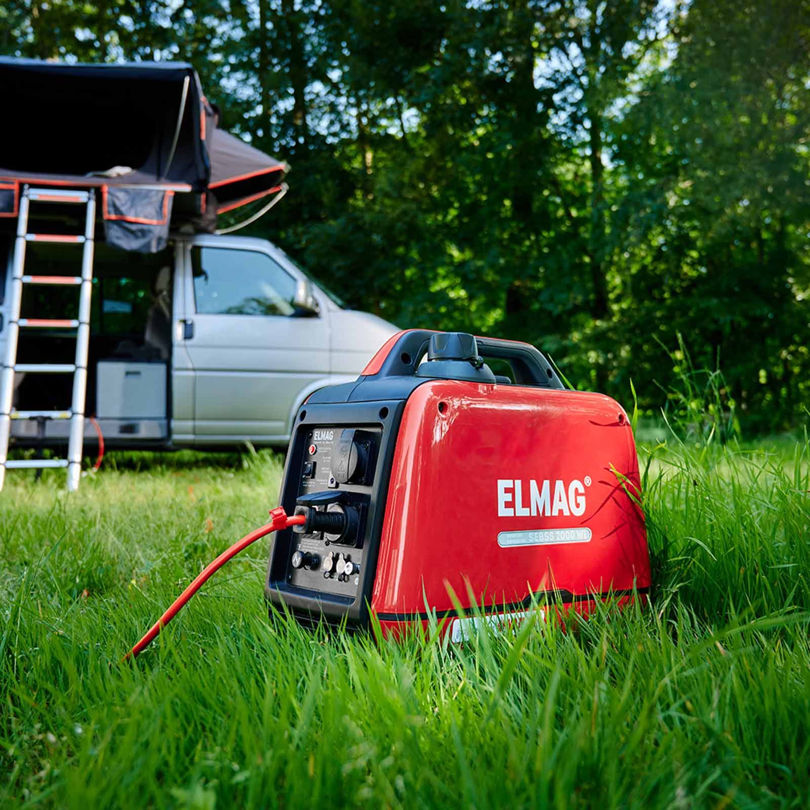 Elmag Generatore di corrente con inverter silenziato SEBSS 2000Wi, in uso