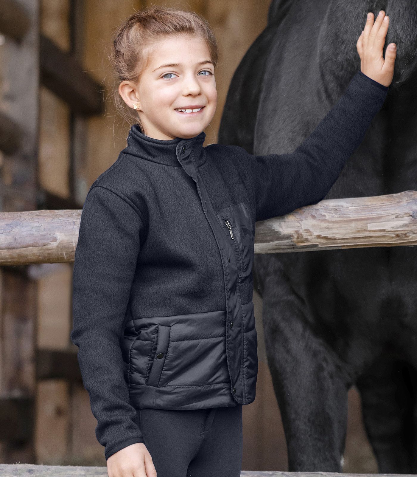 ELT Gilet matelassé Lucky Milu, Enfant – coupe-vent, polaire, veste matelassée Lucky Malou bleu profond 134/140