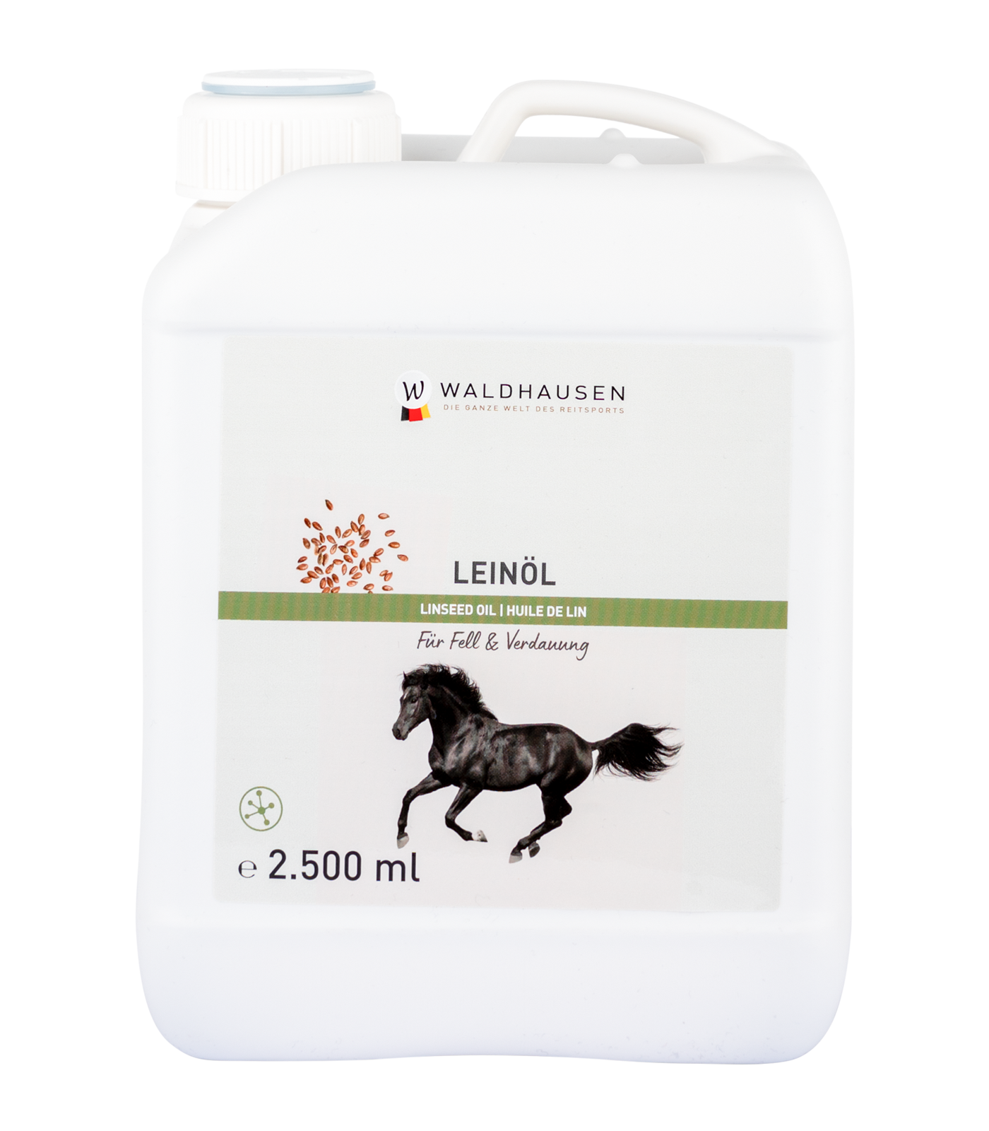 Olio di lino Waldhausen per mantello e digestione, 2,5 litri