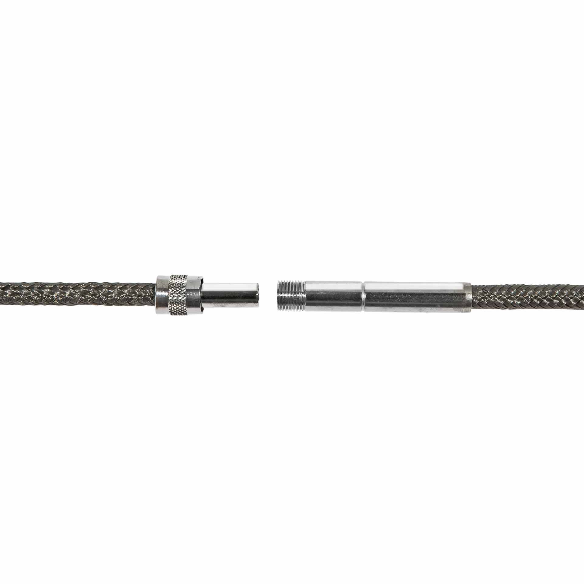 Chambrière de longe BUSSE STECKBAR, démontable, à torsade rotative, détail, fermeture