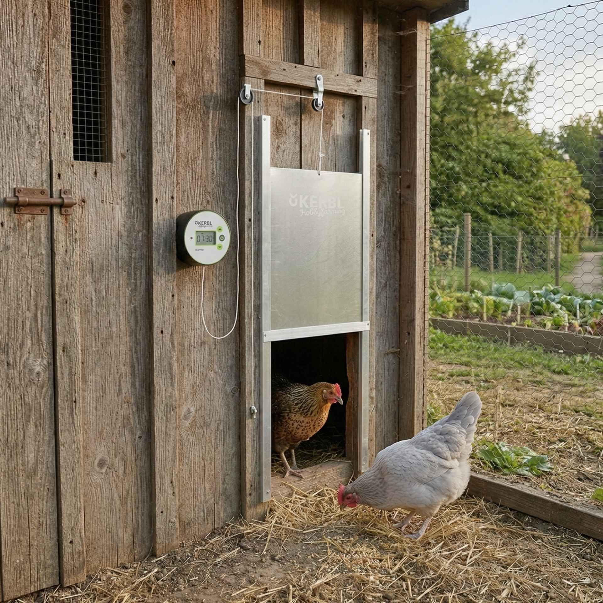 chicken coop, hen house, chickens, wooden shed, farmscape
