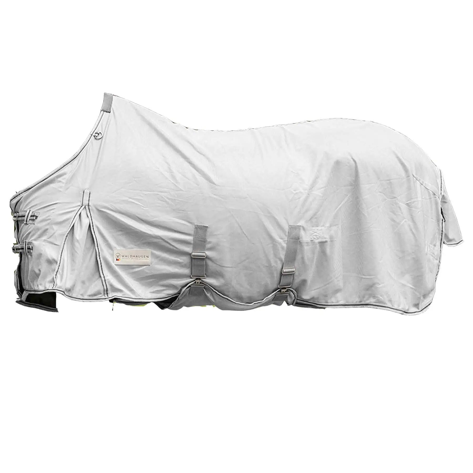 Couverture anti-mouches Waldhausen PROTECT avec sangle ventrale, gris argent/gris, 135 cm