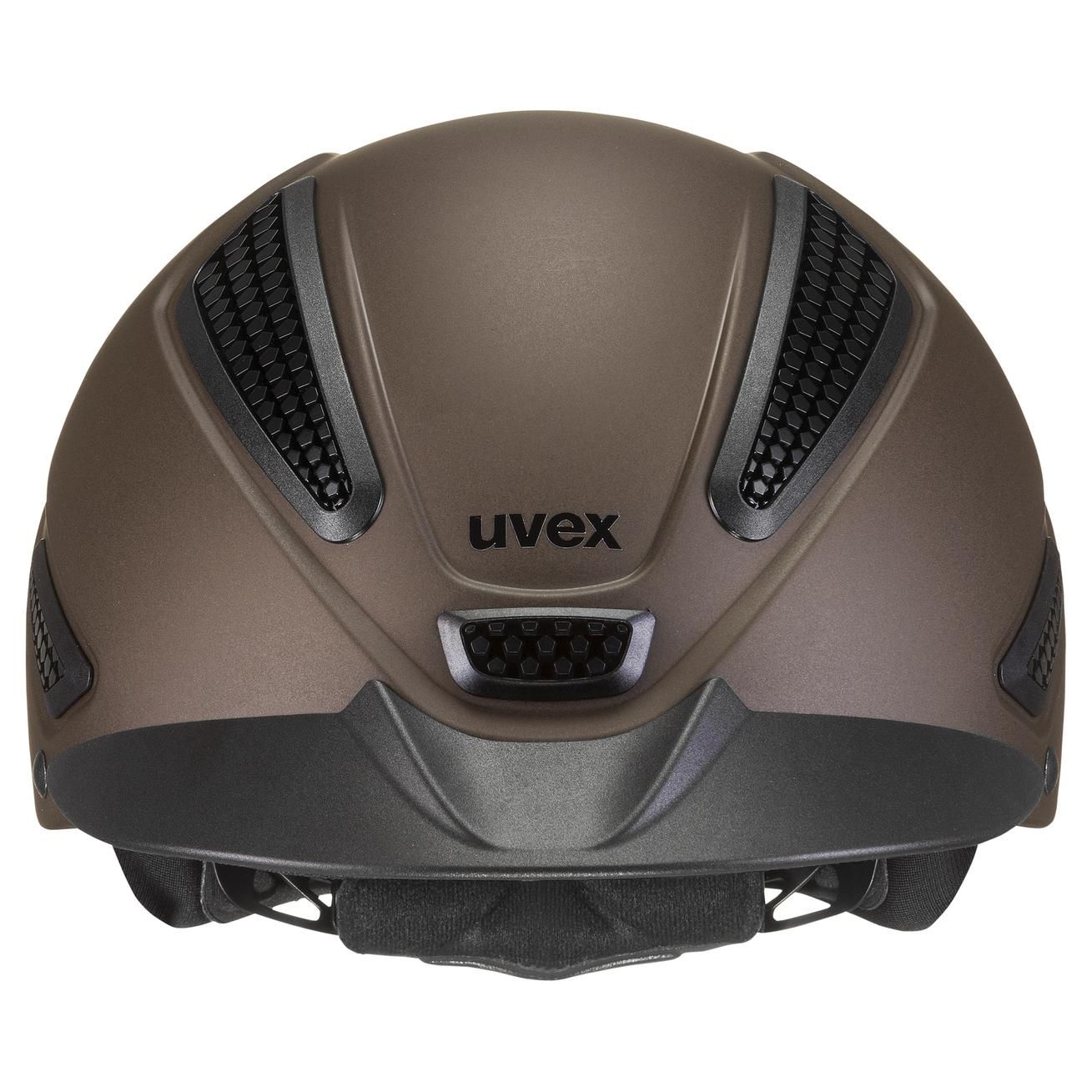 Casco da equitazione uvex perfexxion III mat, sicurezza e comfort, marrone opaco 57-59