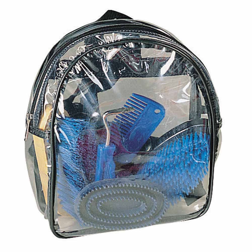 Set zaino toelettatura cavalli per bambini 7 pezzi blu