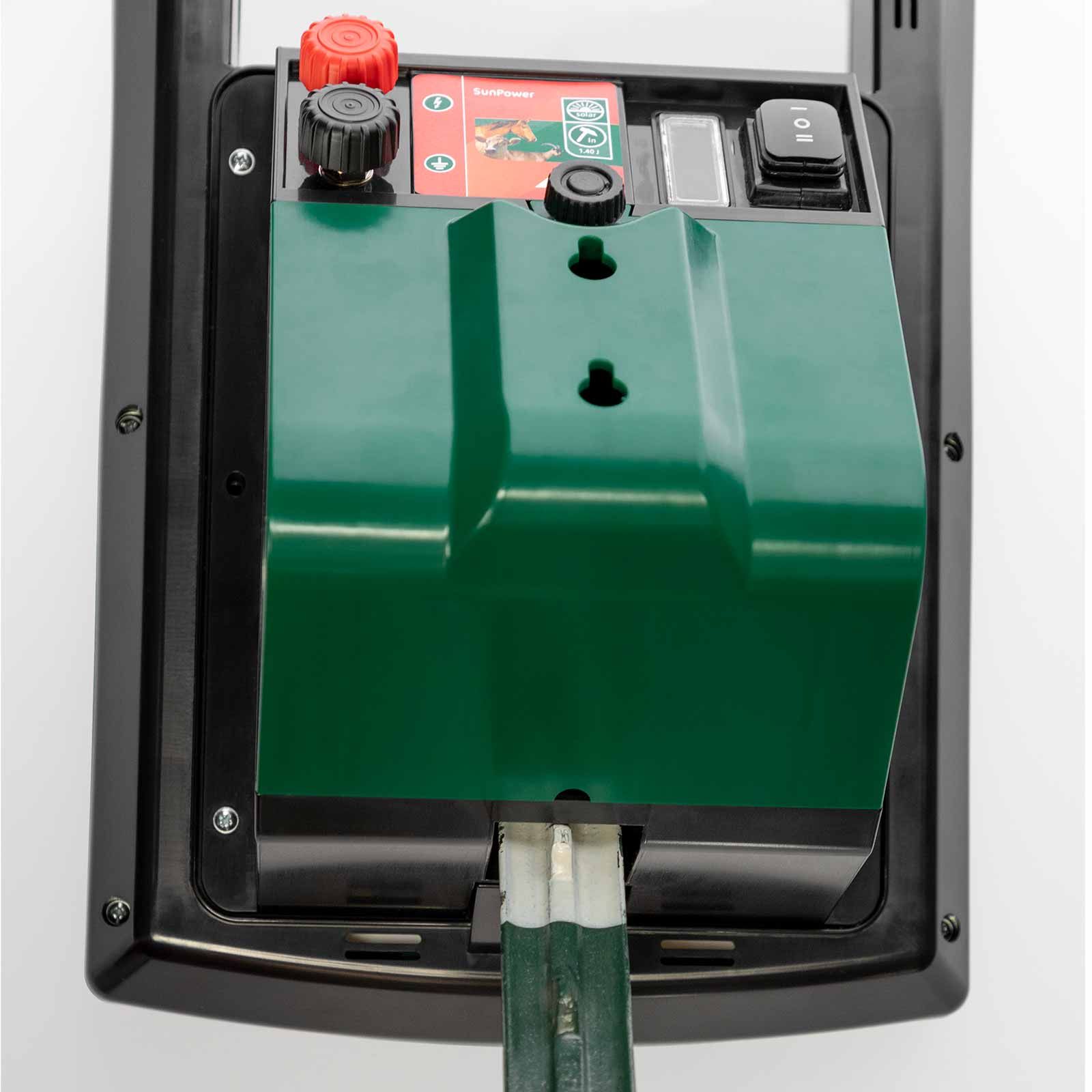 AKO Sun Power S 500 Solar Electric Fence Energiser 8 Watt 12V, 0.75 Joule, controls