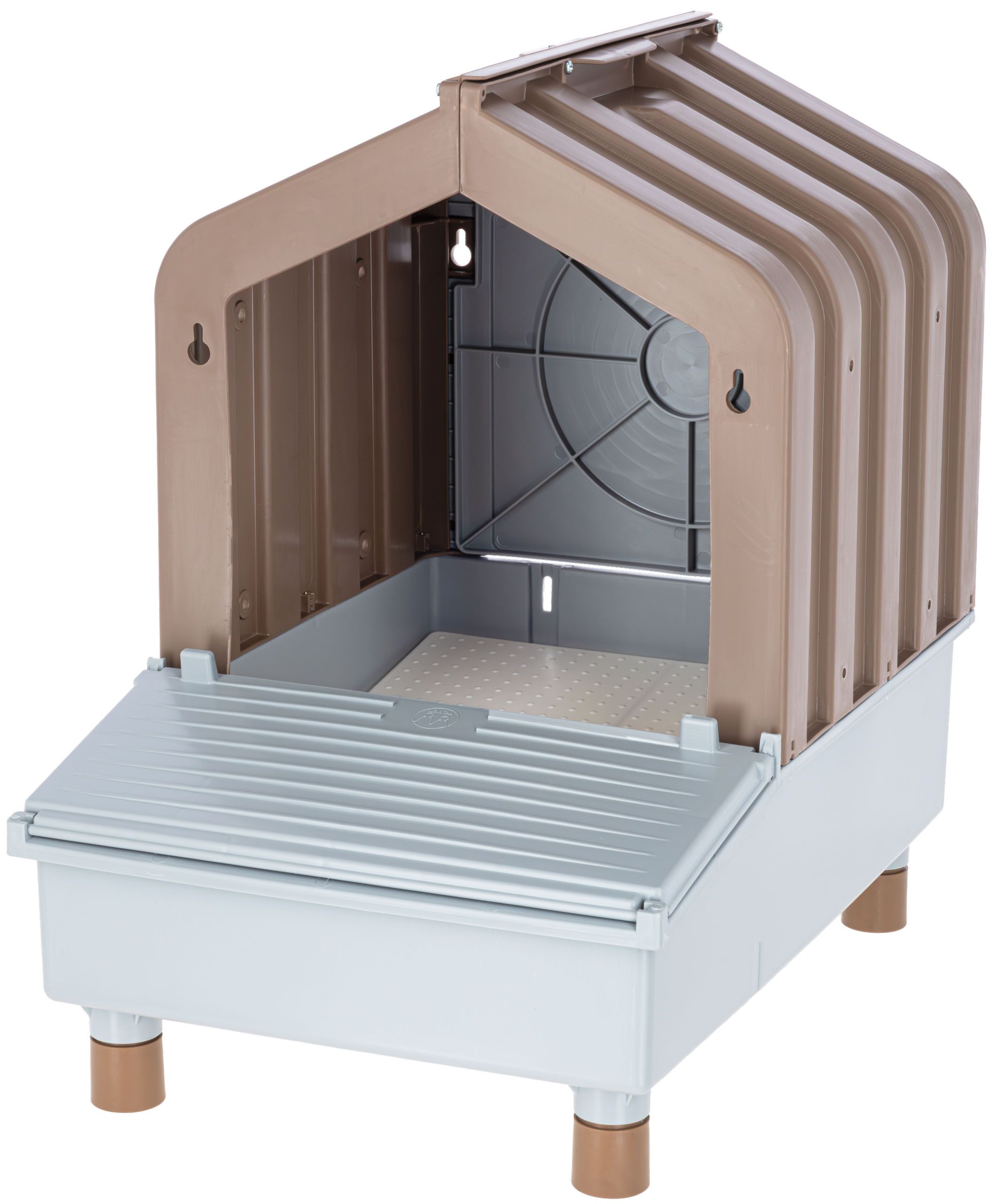 Kerbl Legenest Kunststoff modular, 2in1 für 5 Hühner, Rückansicht