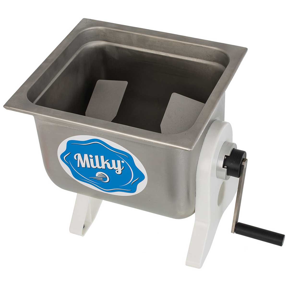 Milky Buttermaschine FJ 10 Handbetrieb, Buttergerät 10 Liter, Seitenansicht