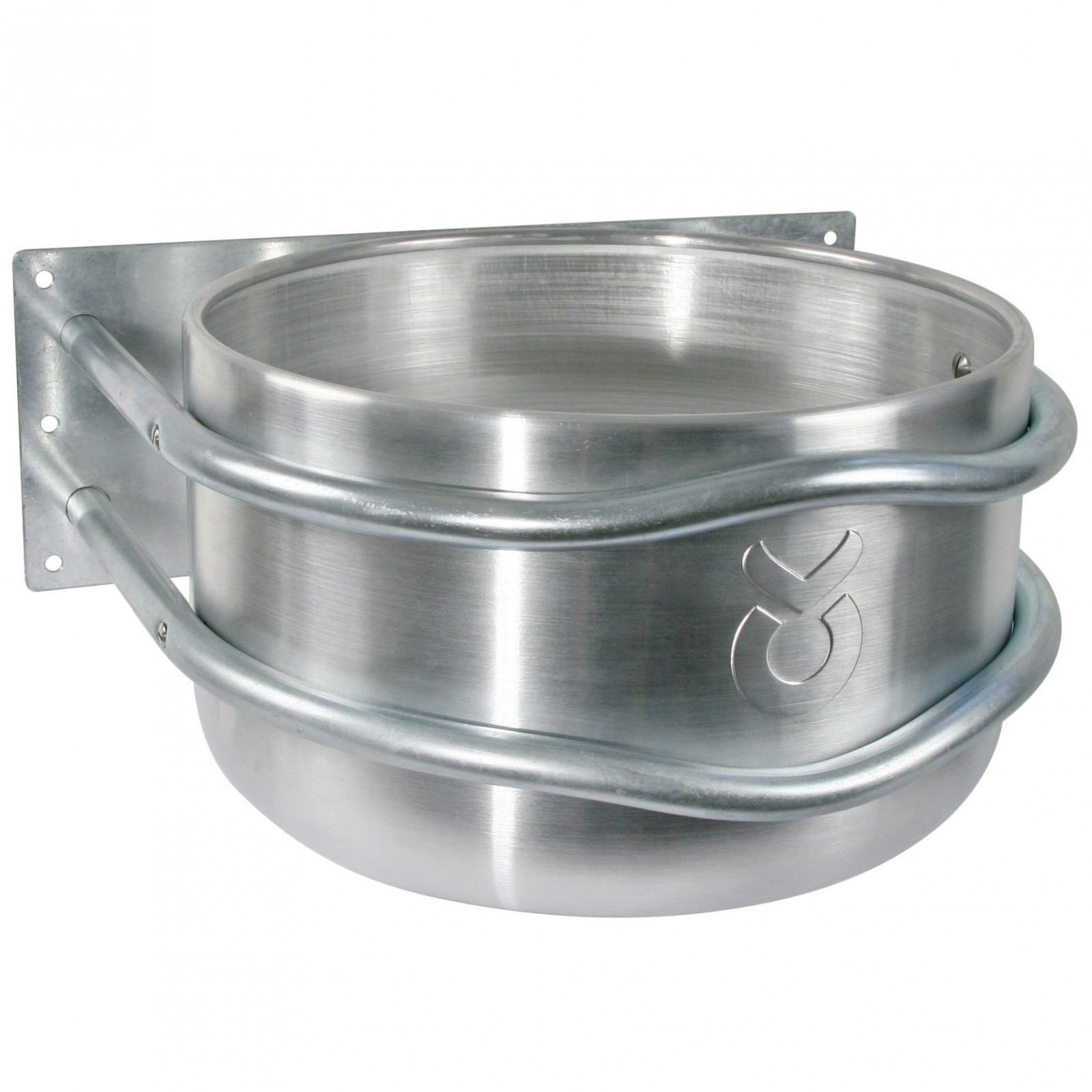 Kerbl Mangeoire Aluminium ronde 18 L, montage droit
