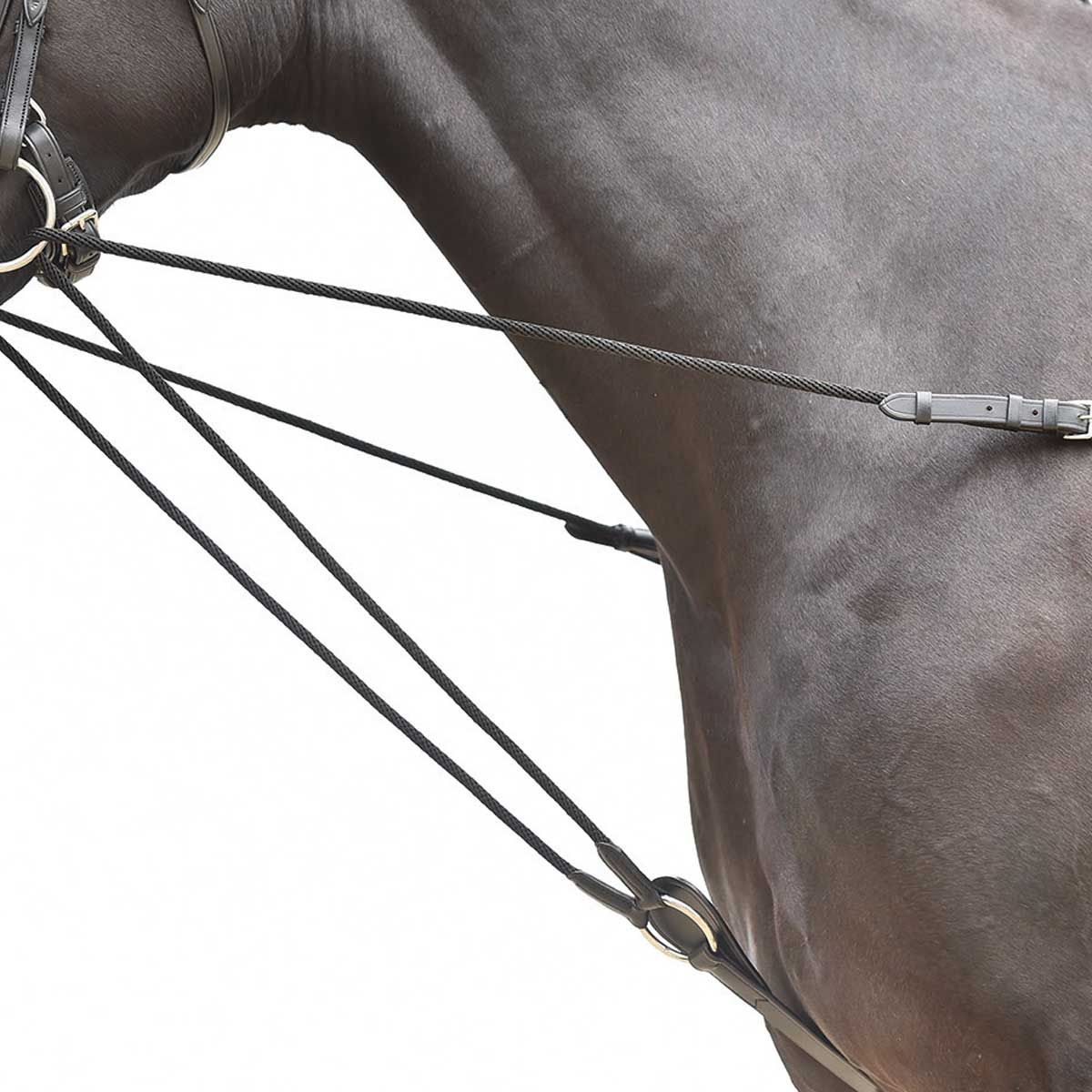 BUSSE háromszög gyeplő BASIC-CORD, állítható zsinóros, Póni