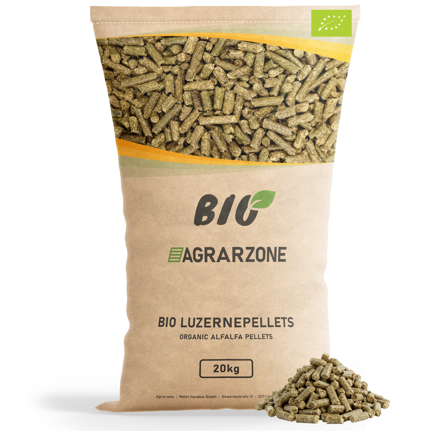 Nourriture Bio Agrarzone en granulés de luzerne 20 kg