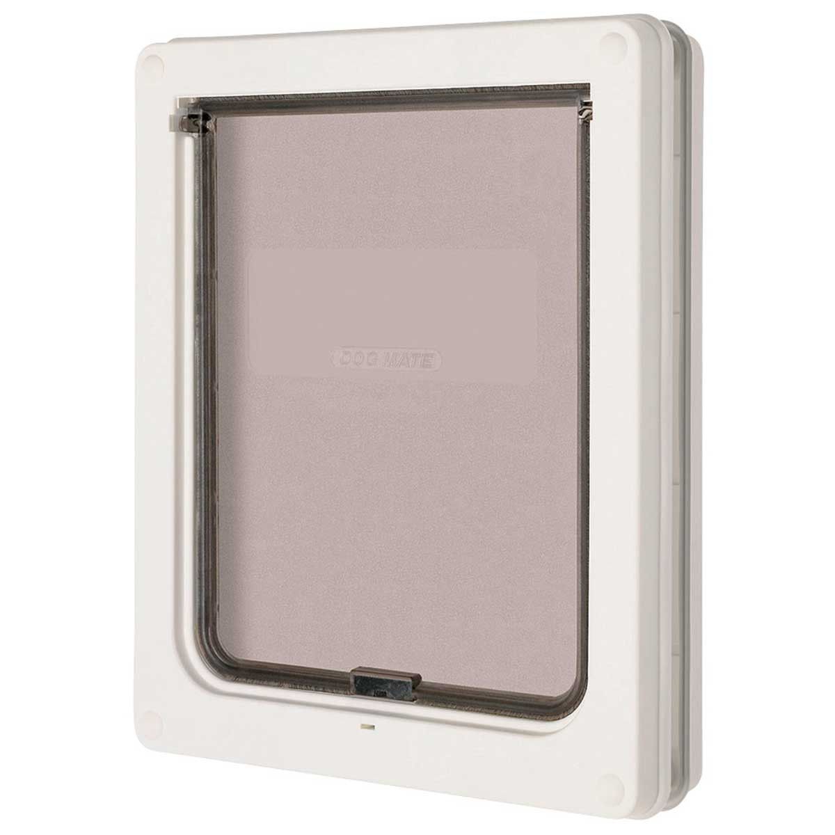 Dog Mate Dog Flap 215 bianco a 2 vie per cani di piccola taglia