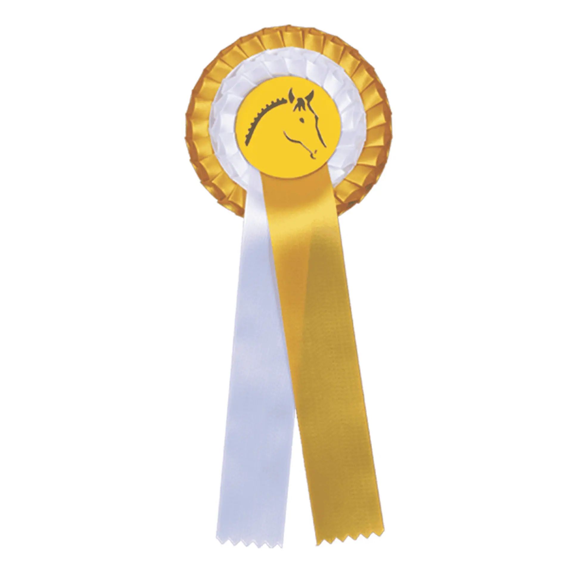 Waldhausen Flot de Prix Double Rosette, Motif Tête de Cheval, doré
