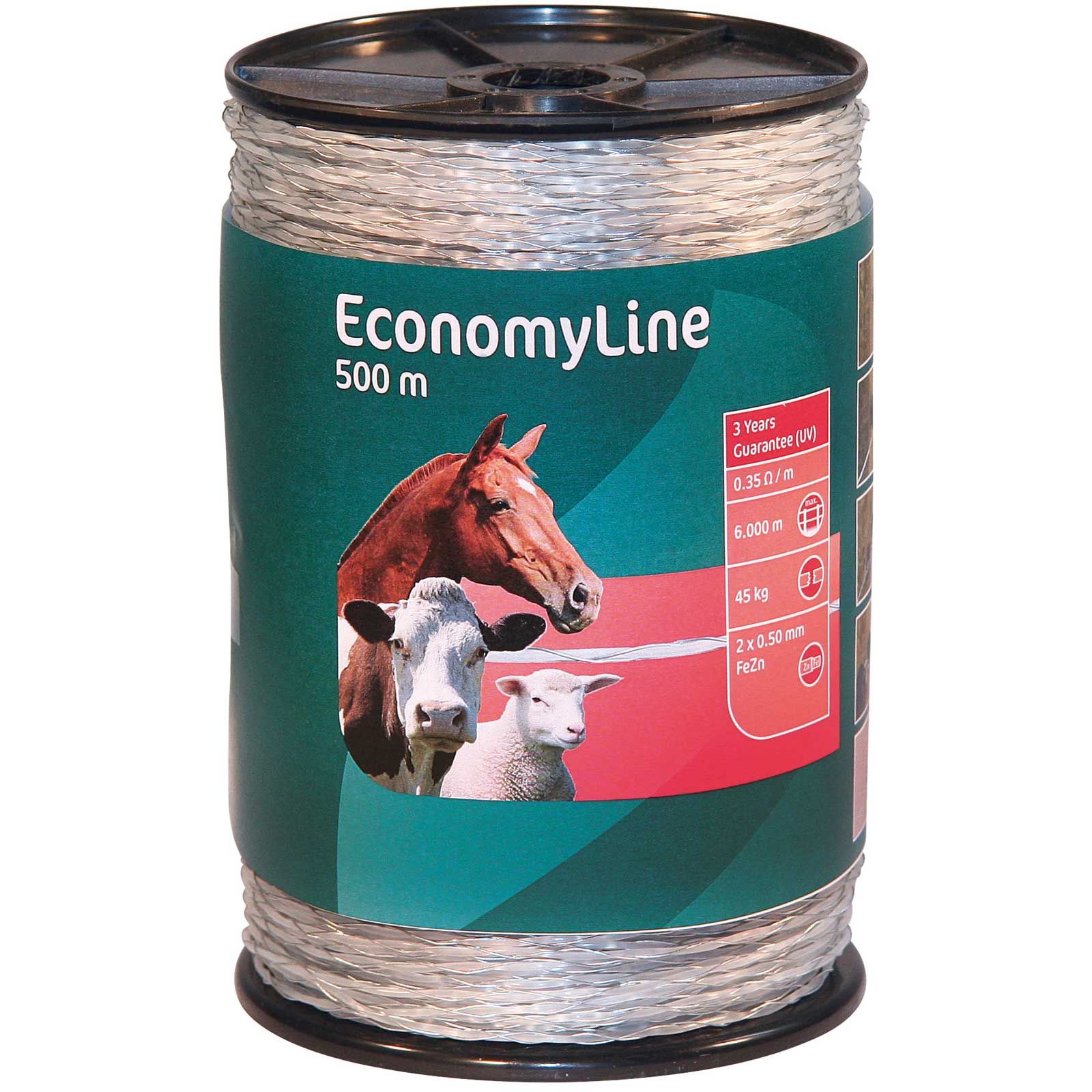 Ako Weidezaunlitze EconomyLine Monolitze 2x0.50 FeZn, transparent, Verpackung