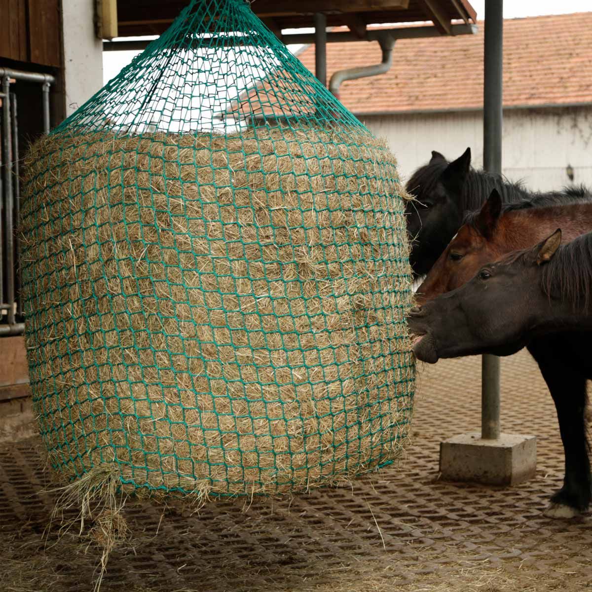 Kerbl Heunetz für Rundballen zum Aufhängen, 6 mm Seilstärke, 180 x 150 cm