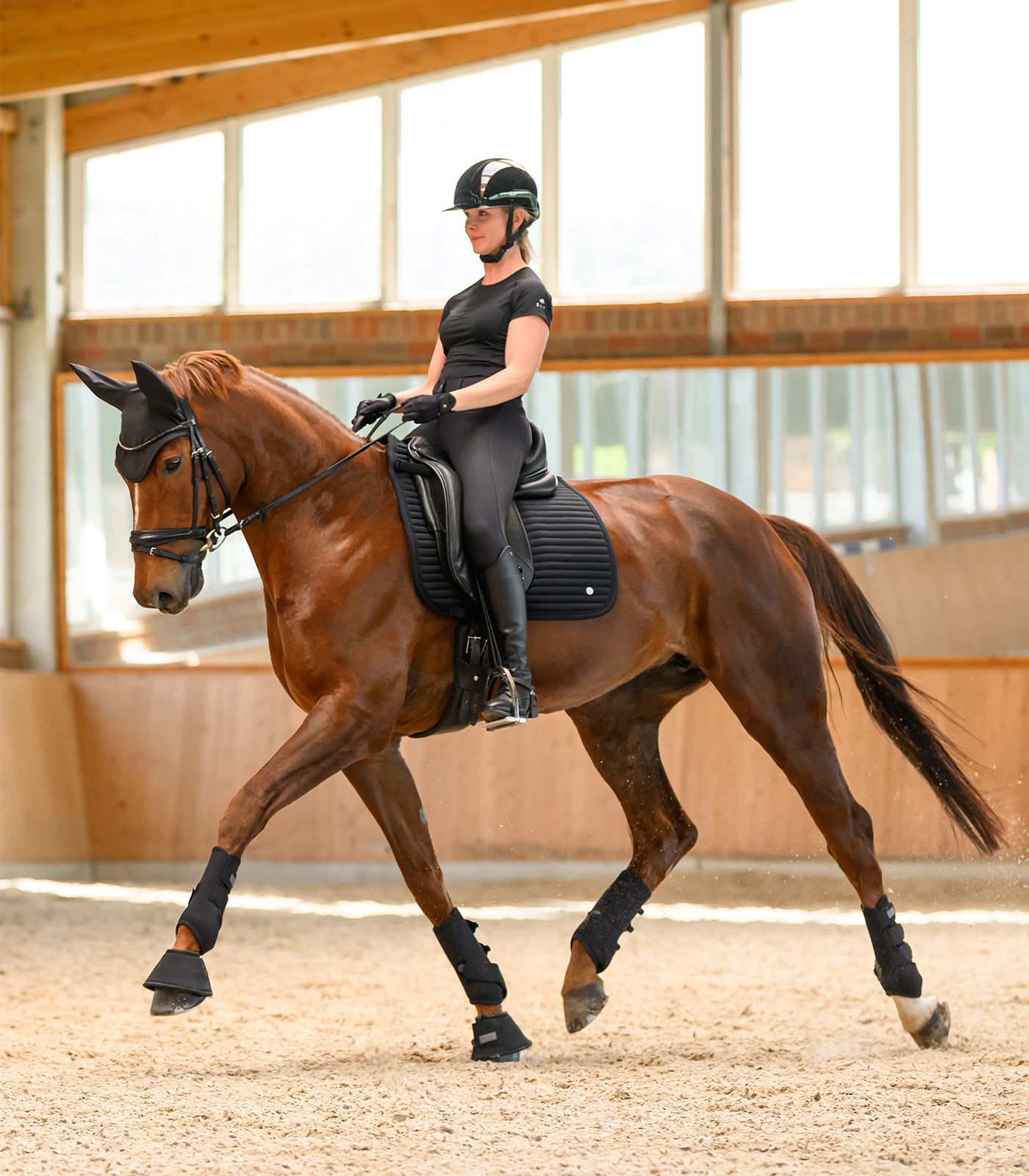 ELT Reithose Comfort Ride Silikon Damen, Vollbesatz, schwarz