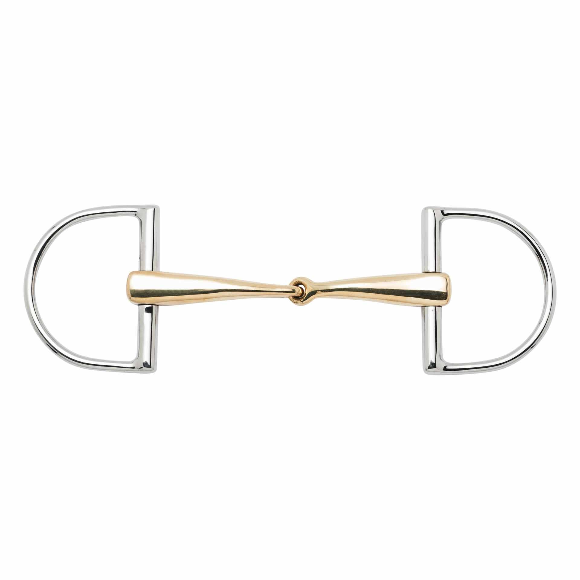 Mors de filet à anneaux en D BUSSE KAUGAN-SHAPED, 16 mm