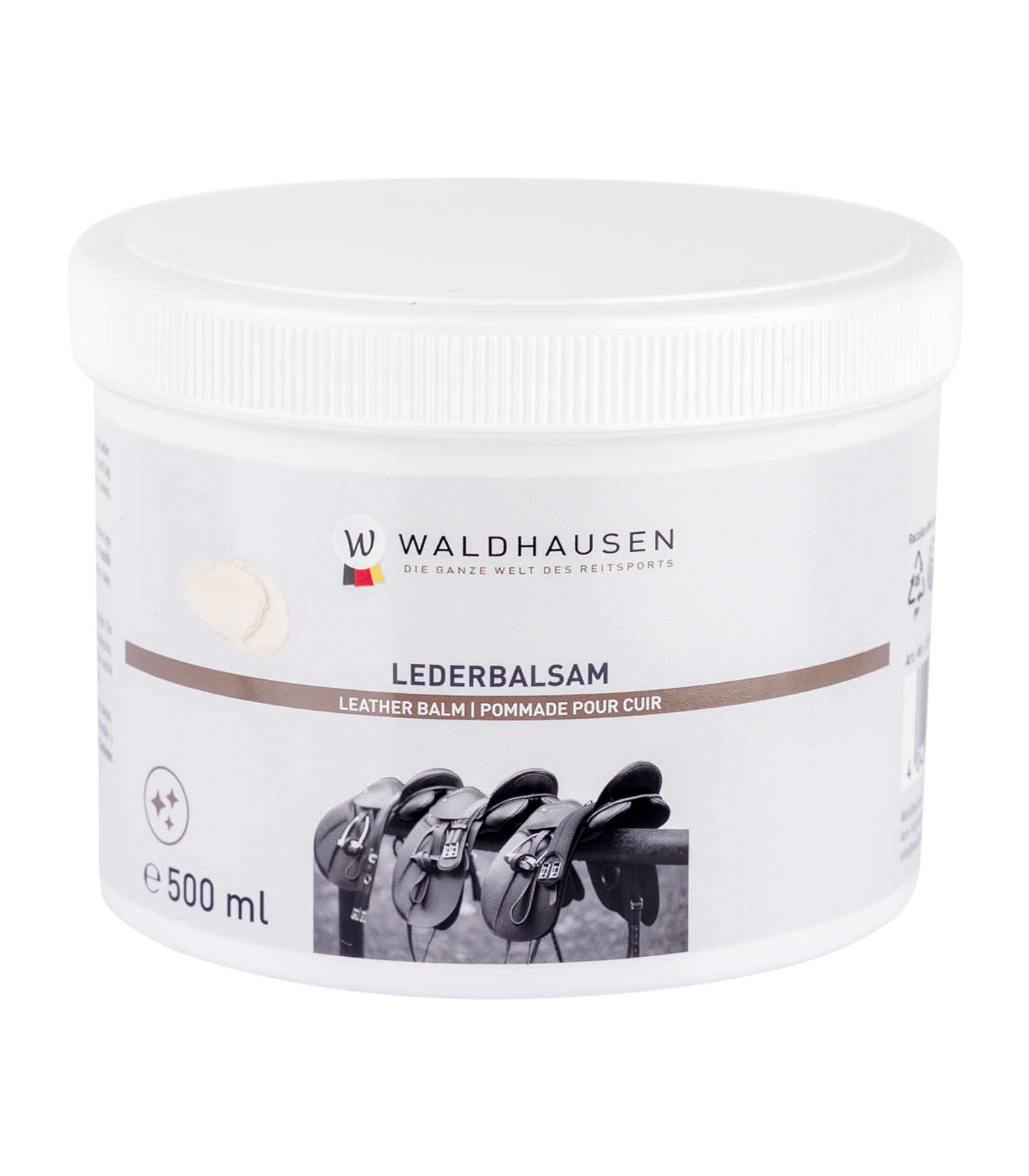 Baume Waldhausen à la cire d'abeille pour cuir lisse, 500 ml