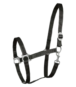 Halfter aus schwarzem Nylon mit verstellbaren Schnallen und Karabinerhaken