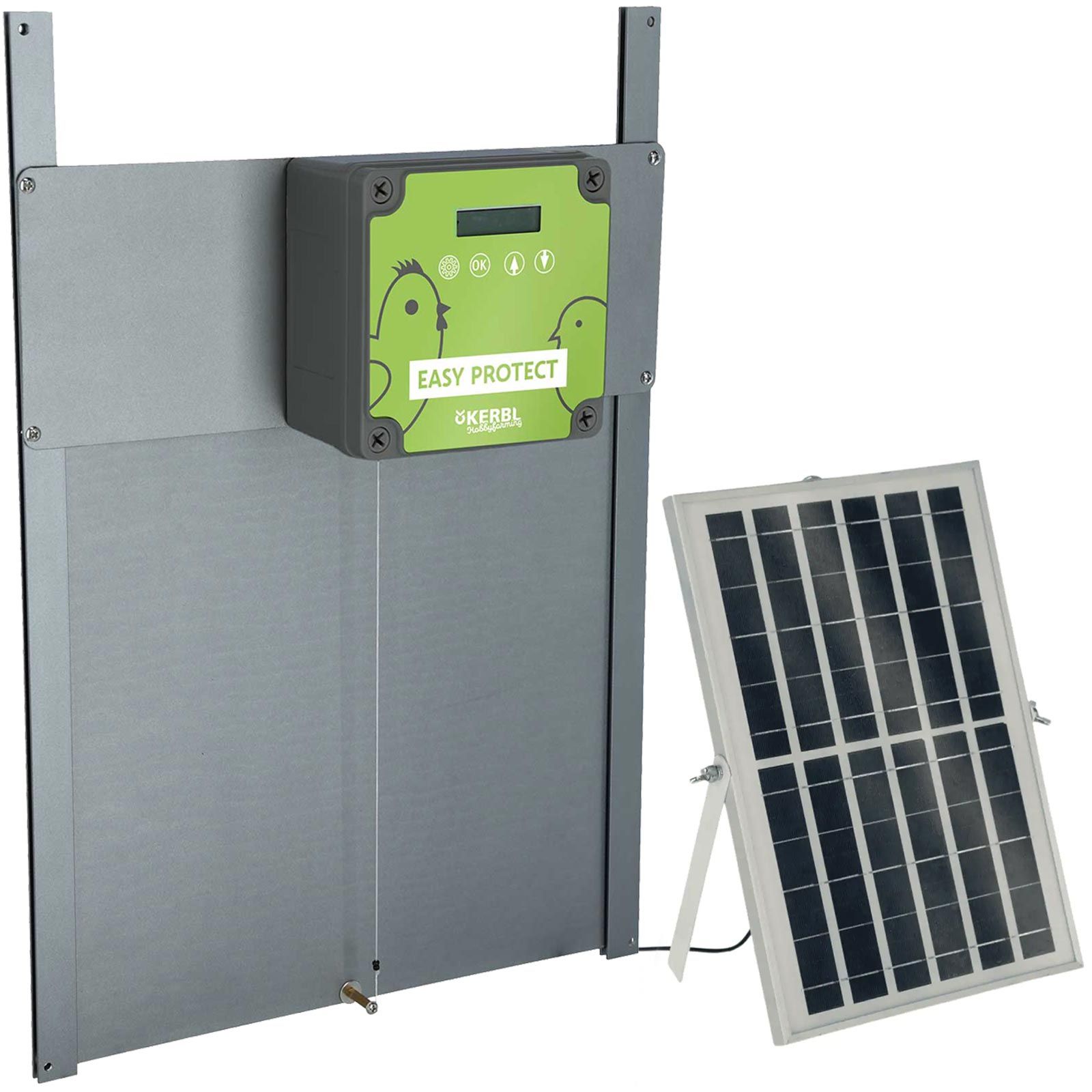 Kerbl Kit Porte de Poulailler Solaire Automatique EasyProtect