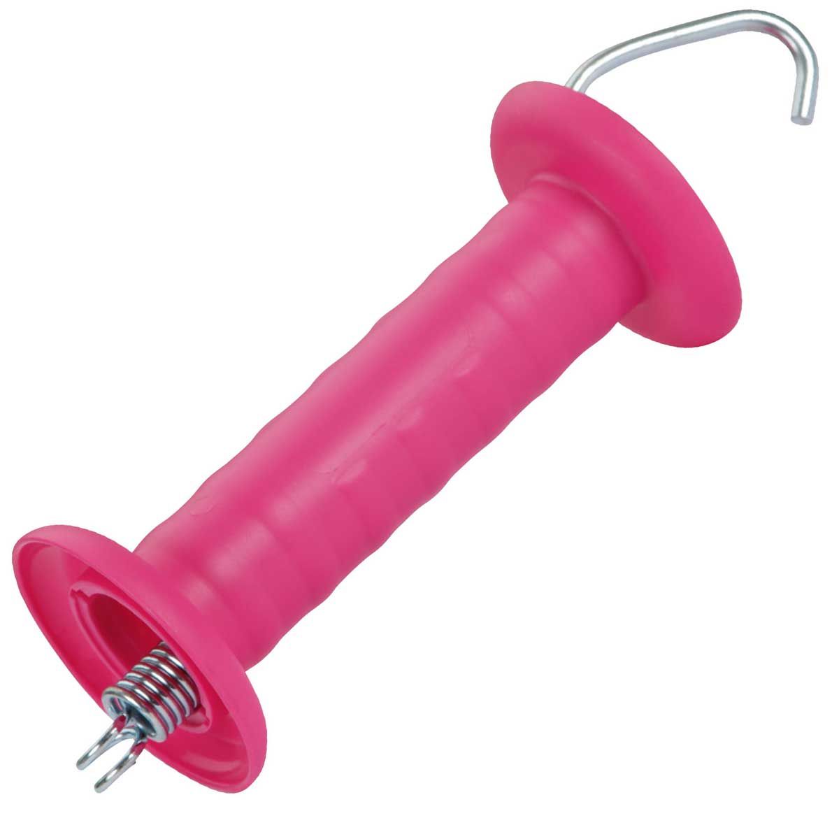 Gate handle with hook galvanized pink