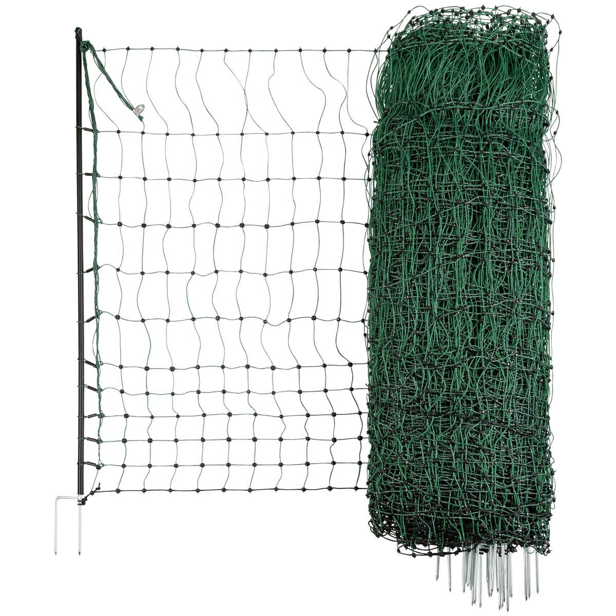 Kerbl Geflügelnetz Poultrynet grün 112cm 25 m Doppelspitze elektrifizierbar