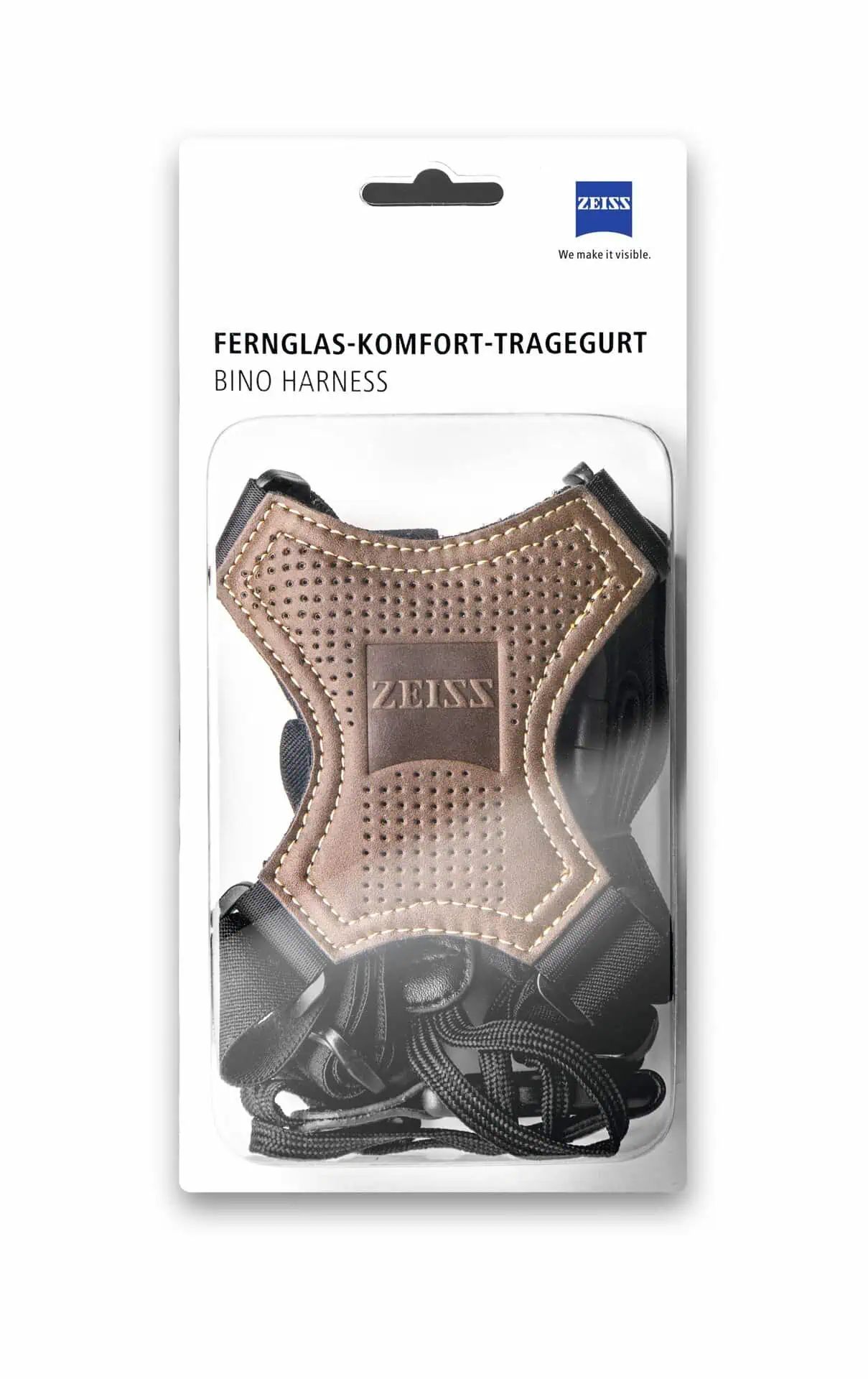 ZEISS Kreuztragegurt Komfort-Tragegurt für Ferngläser, verstellbar, Verpackung