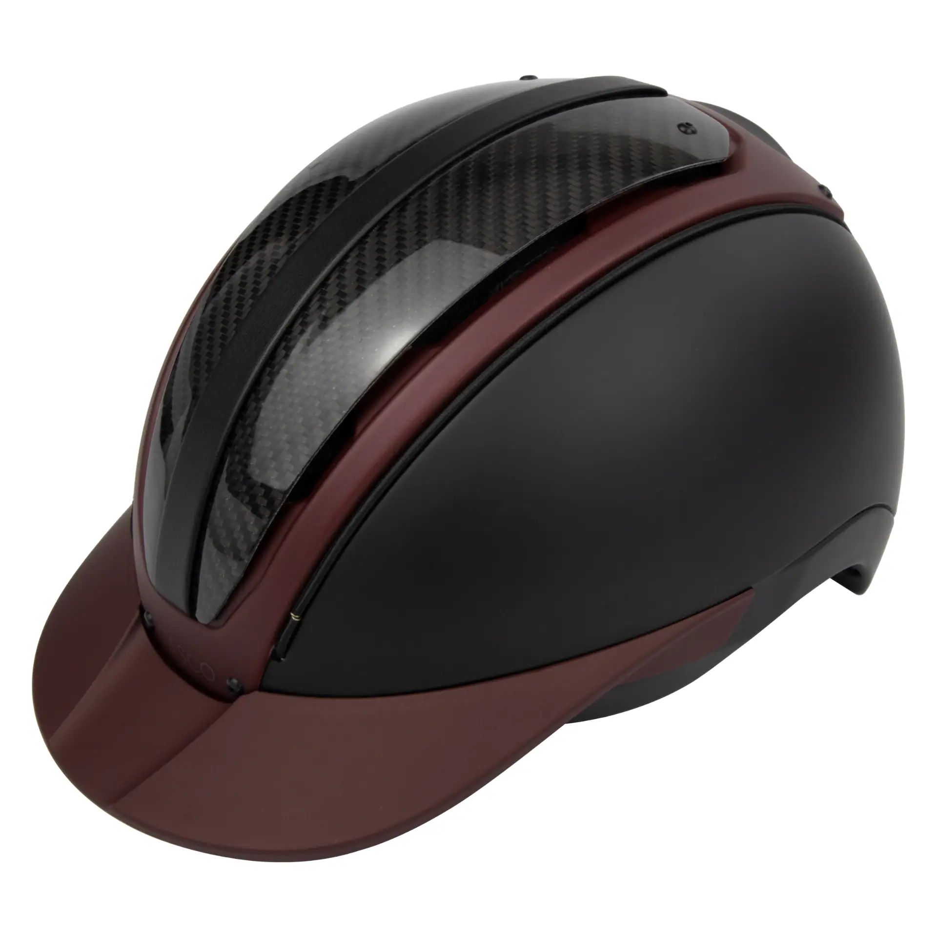 Casque d'équitation Casco Duell One Precision, design carbone, Carbon Burgundy M
