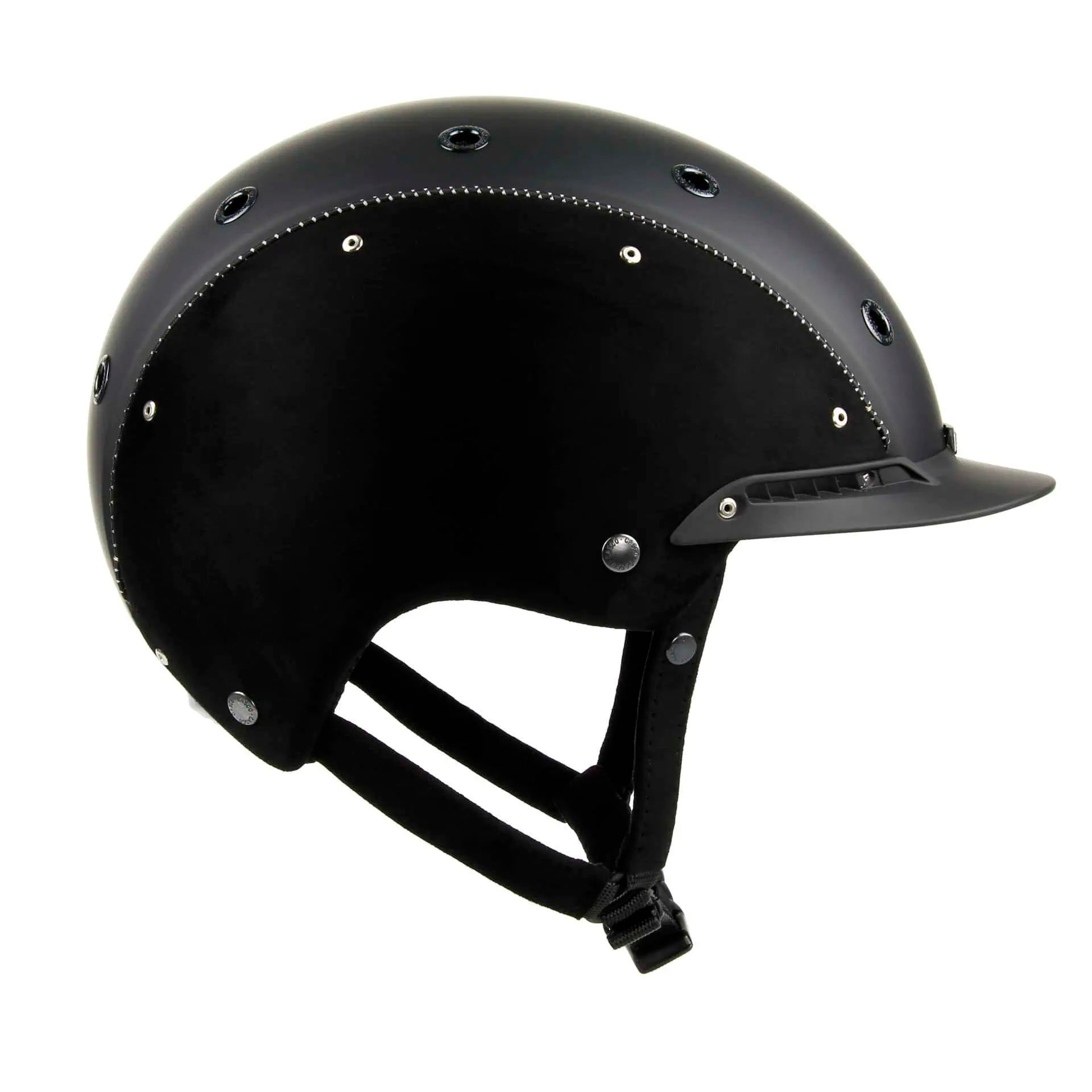 Casco Champ-3 Nubuck Riding Helmet, Chic Design with Disk-Fit Vario, side view