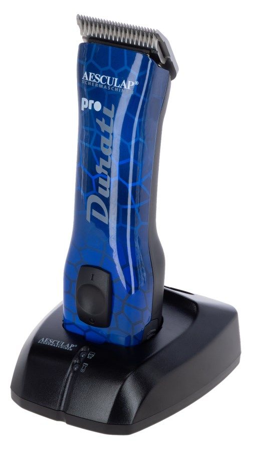 Tondeuse sans fil Aesculap Durati, bleue, chiens & chats, accessoire, support