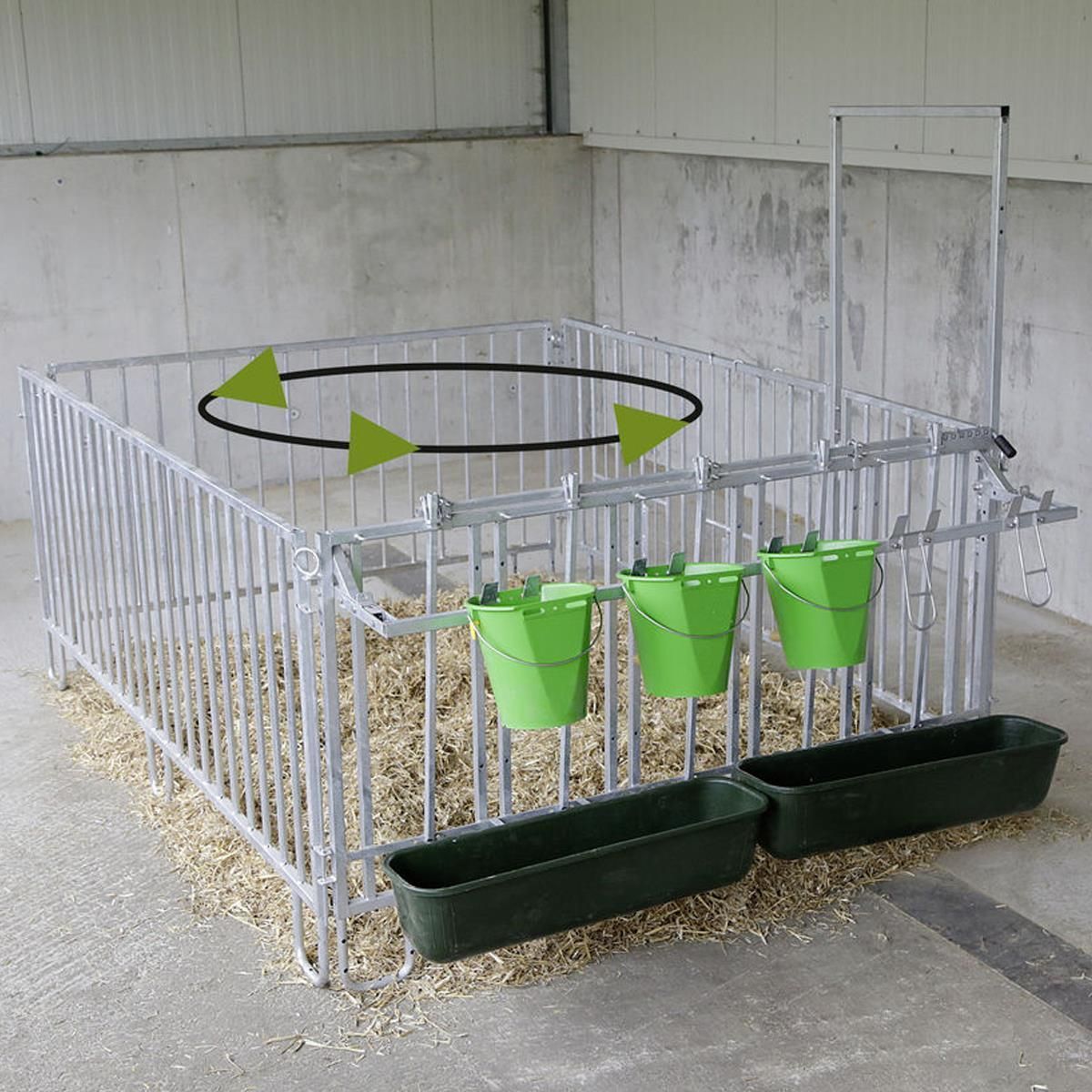 Panneau grillagé modulaire Kerbl pour parc à veaux, 276 cm