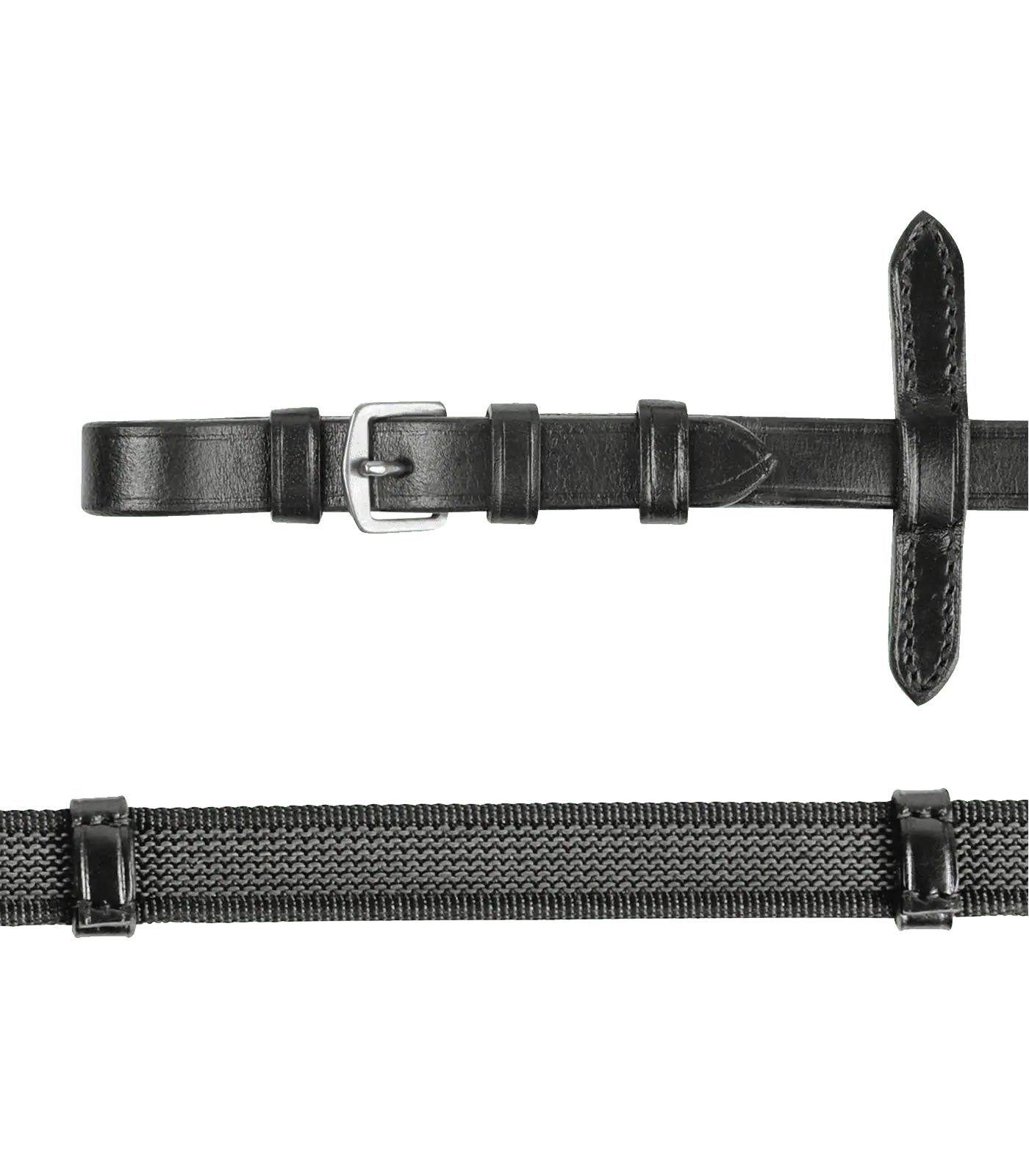 Waldhausen Rênes antidérapantes caoutchoutées, arrêtoirs cuir, Full