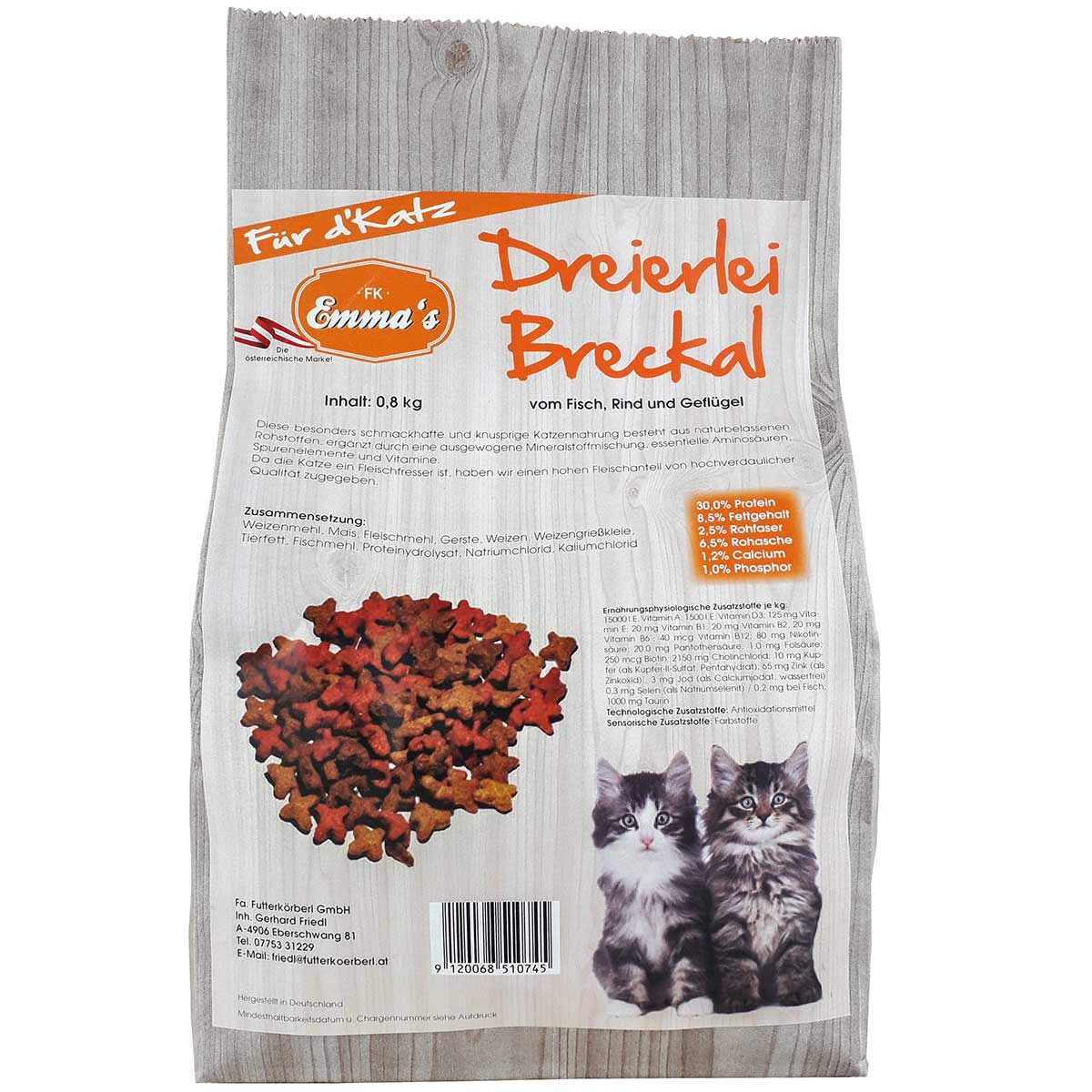 Emma macskaeledel Háromféle Breckal halból, marhából, baromfiból