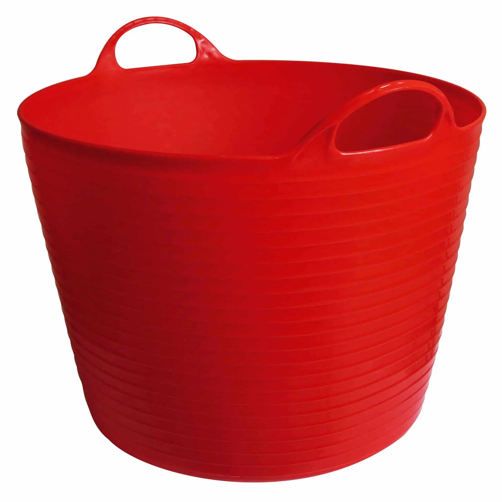 Kerbl Flexibler Trog FlexBag, 12 L, schwarz, aus robustem Kunststoff, rot