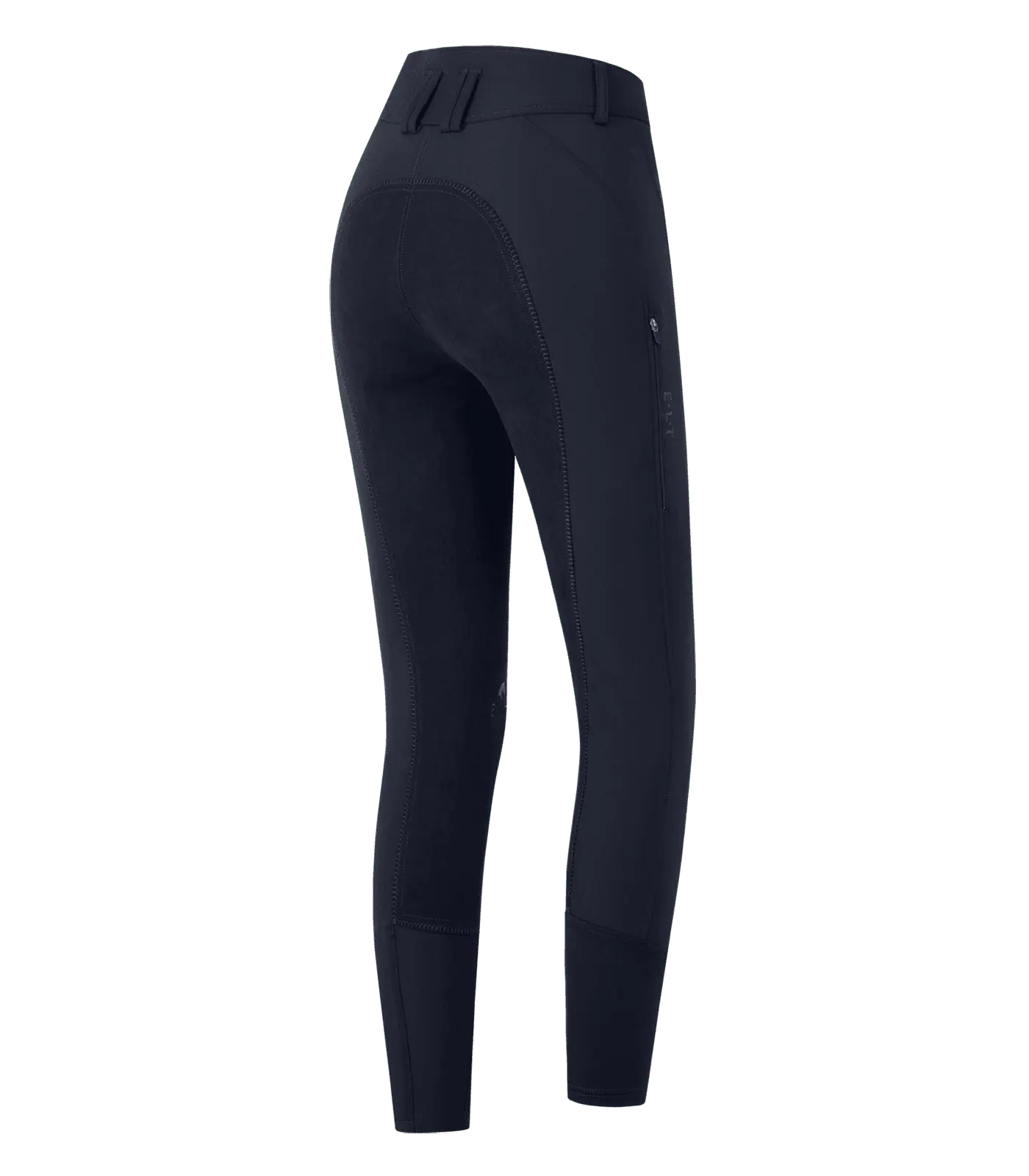 ELT Pantalon équitation Oktavia Curved High Waist, plein cuir, bleu profond 42