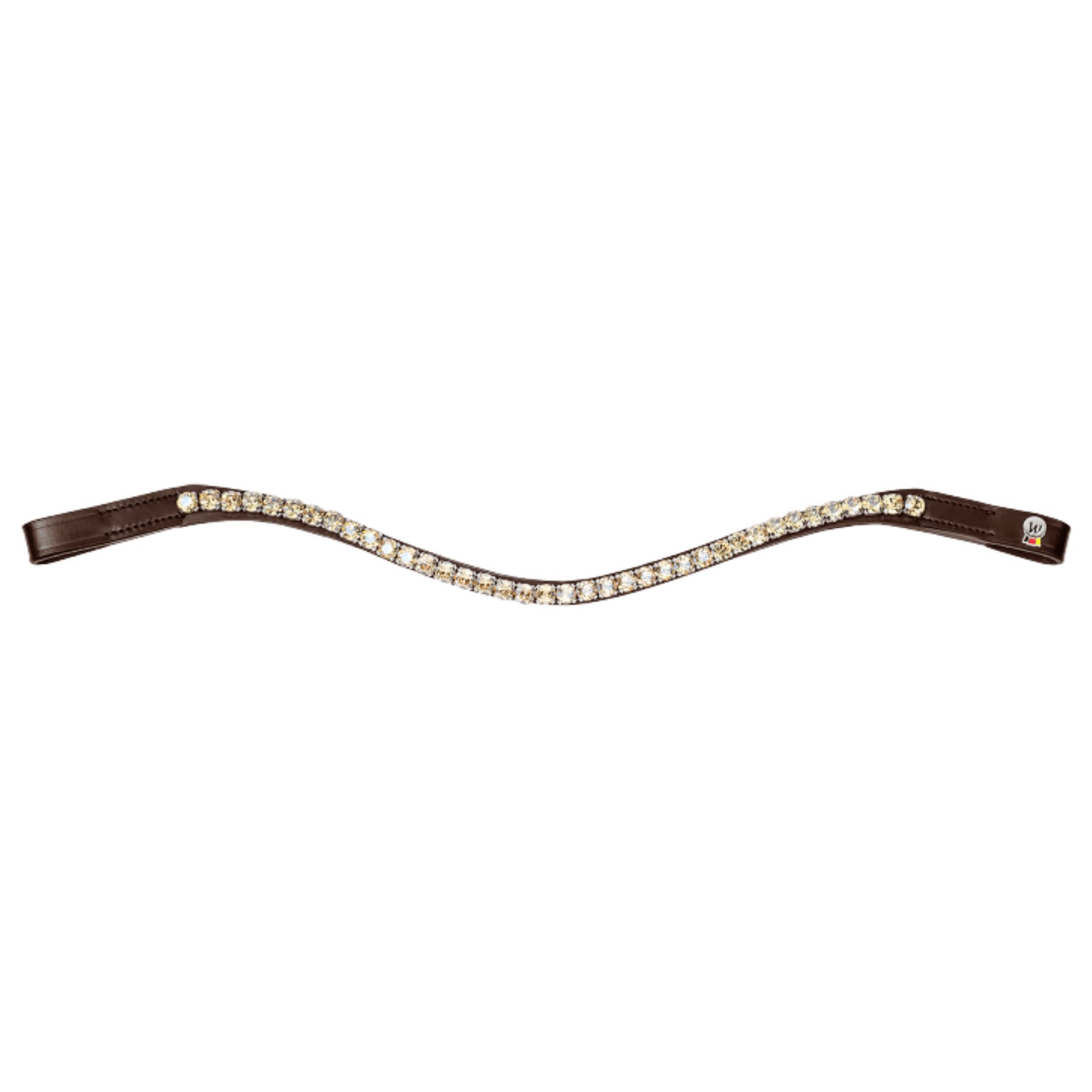 diamond-studded, belt, brown leather, sparkling, curved belt