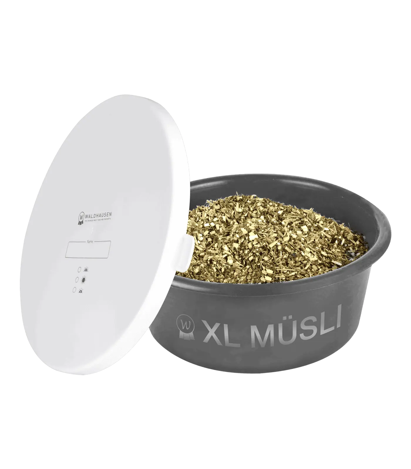 Waldhausen XL Müsli-Schale grau, mit Deckel, 8 l
