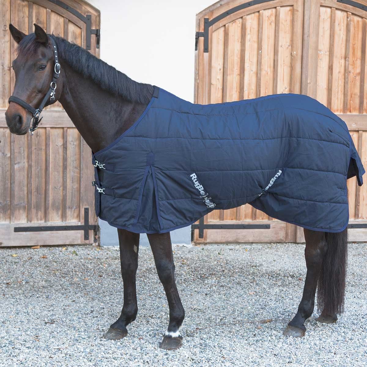 Covalliero RugBe Indoor Stable Rug 300D, 150g Fill, Breathable Fabric, in use, in the stable