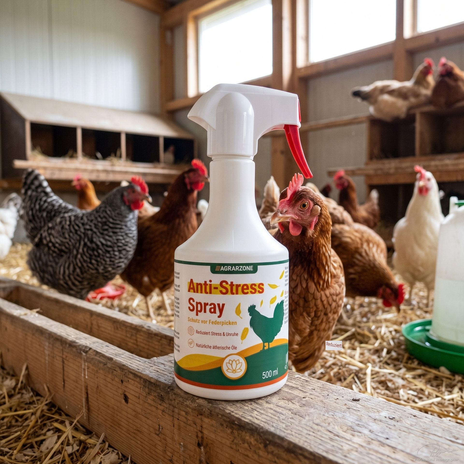 Agrarzone Anti-Stress Spray per il pollaio con oli essenziali, 500 ml