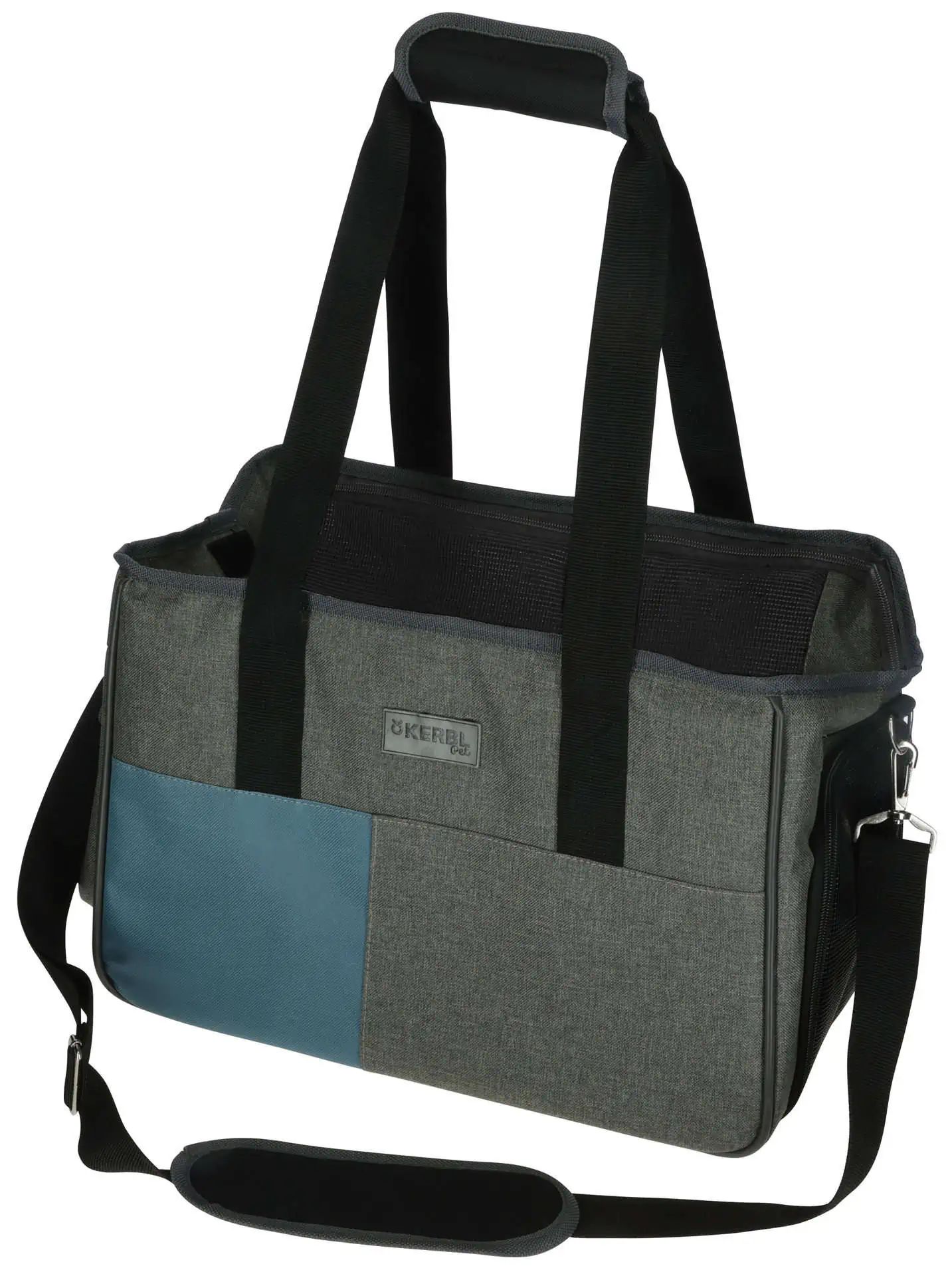 Kerbl Pet Carrier Bag Vacation Grey/Blue, 40x20x27 cm