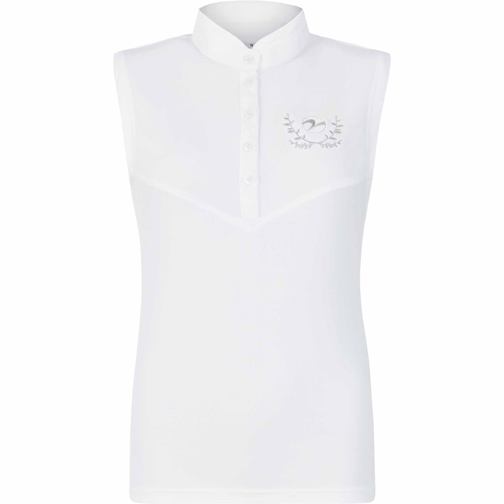BUSSE Turnier-Shirt CLUNY, ärmellos, tailliert, Kontrastoptik, Vorderansicht
