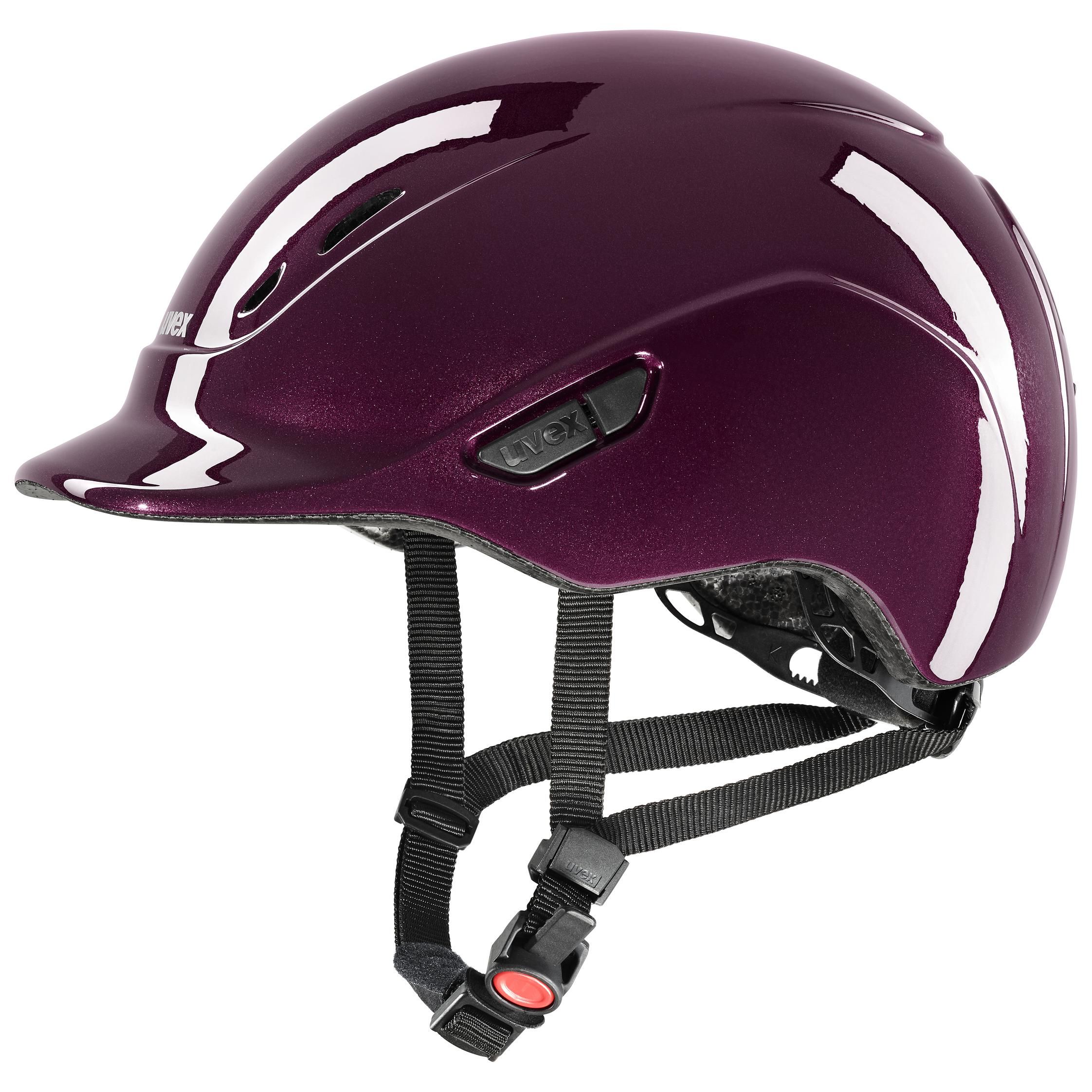 Casque d'équitation uvex kidoxx bordeaux brillant 3XS-XS