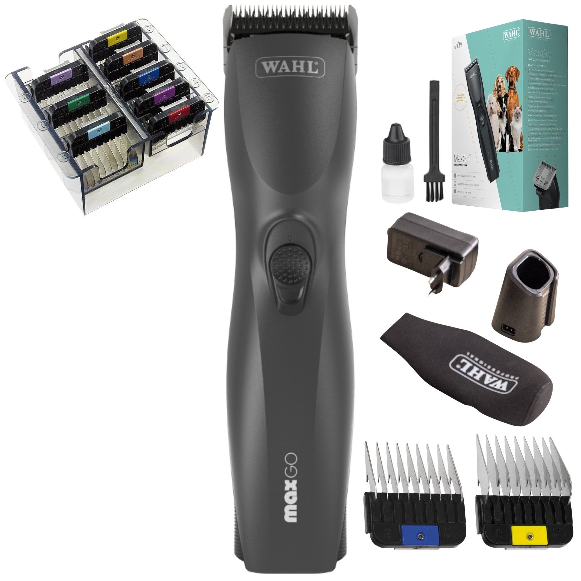 -haartrimmer, kabellos, einstellbare-station, selbstschärfende-klingen, zubehör-set