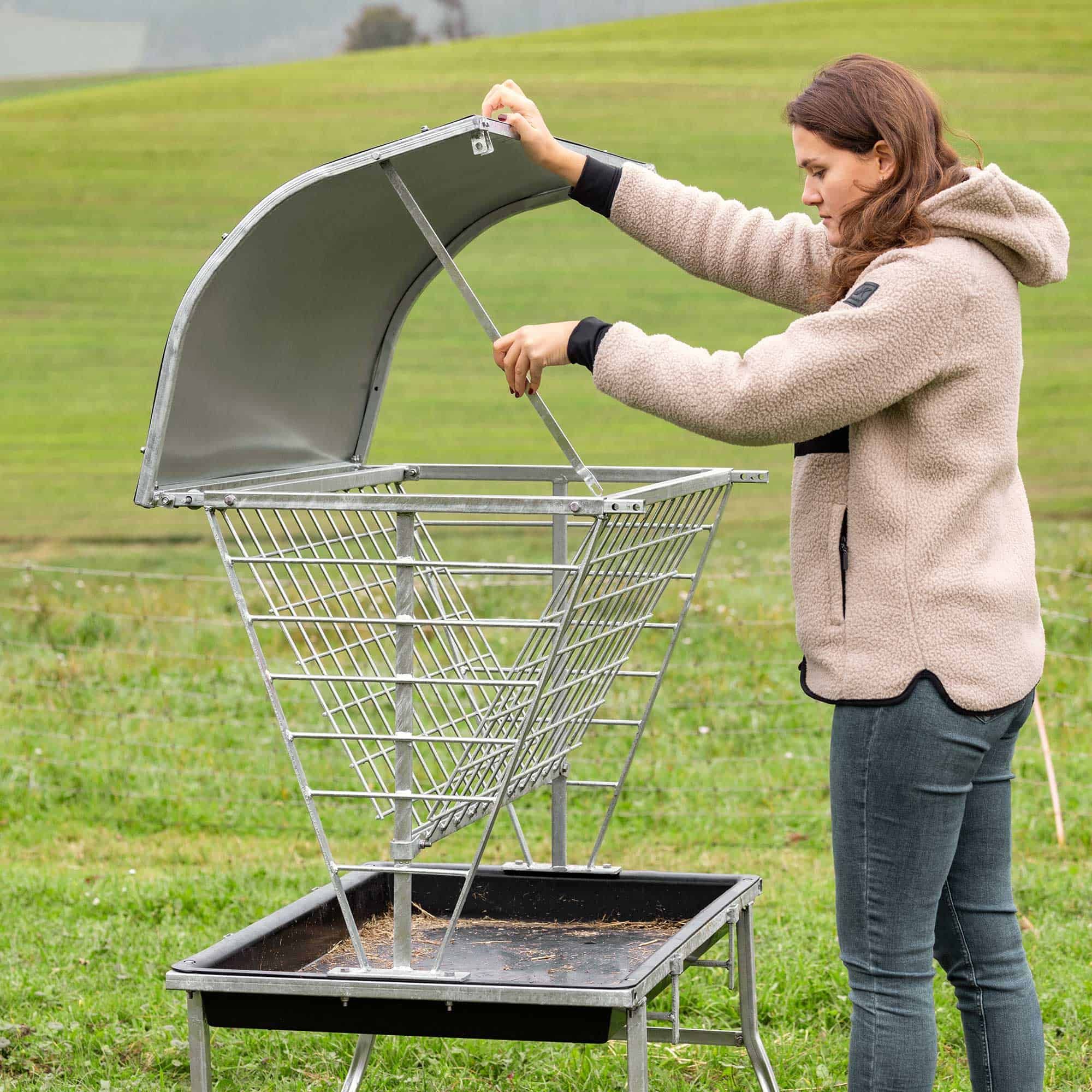 Einkaufswagen, Metall, Garten, Grill, Abdeckung