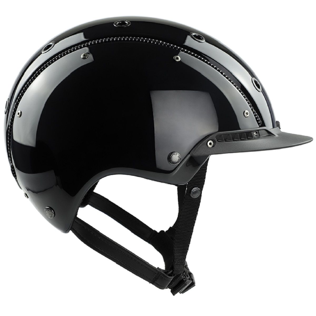 Bombe d'équitation CASCO CHAMP 3 PLUS noir brillant M