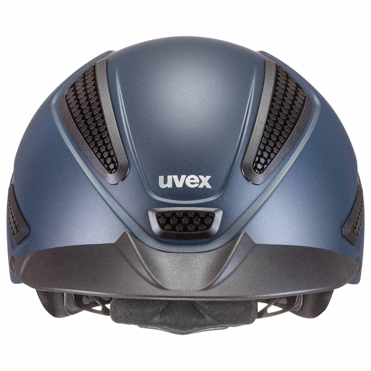 uvex perfexxion II riding helmet with ponytail cutout, 3D-IAS, rear view