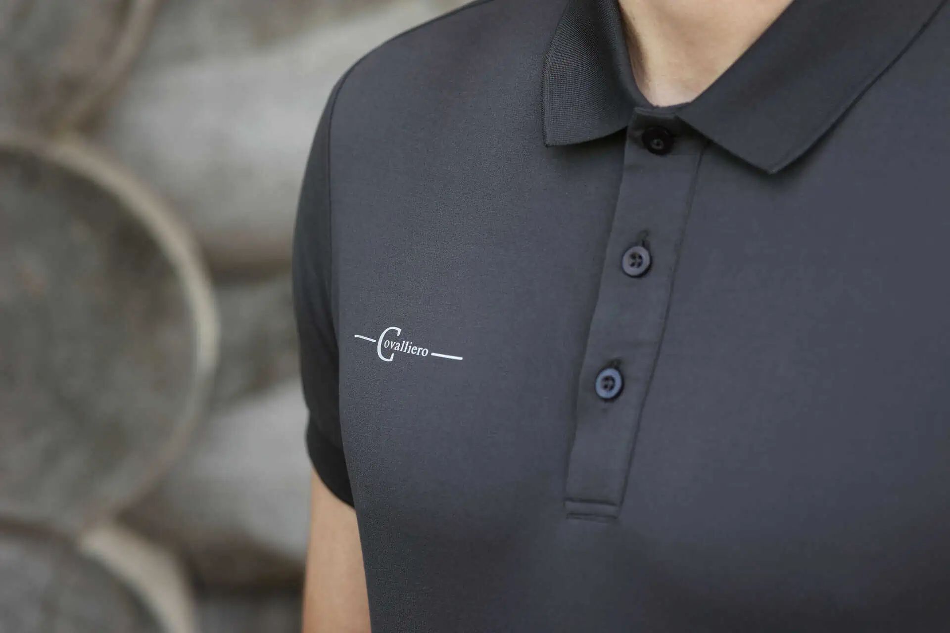 Covalliero Poloshirt Herren, atmungsaktiv, körpernaher Schnitt, Graphit S